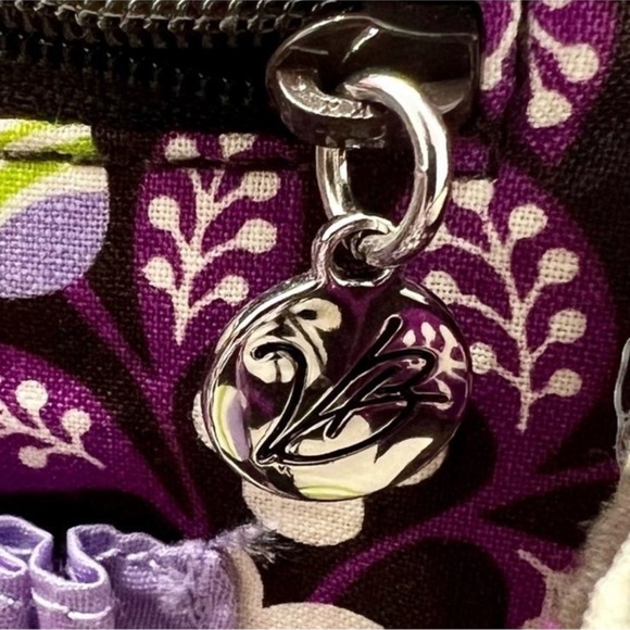 Vera Bradley Plum Petals Retired Small Organizer Crossbody Bag - Picture 3 of 6